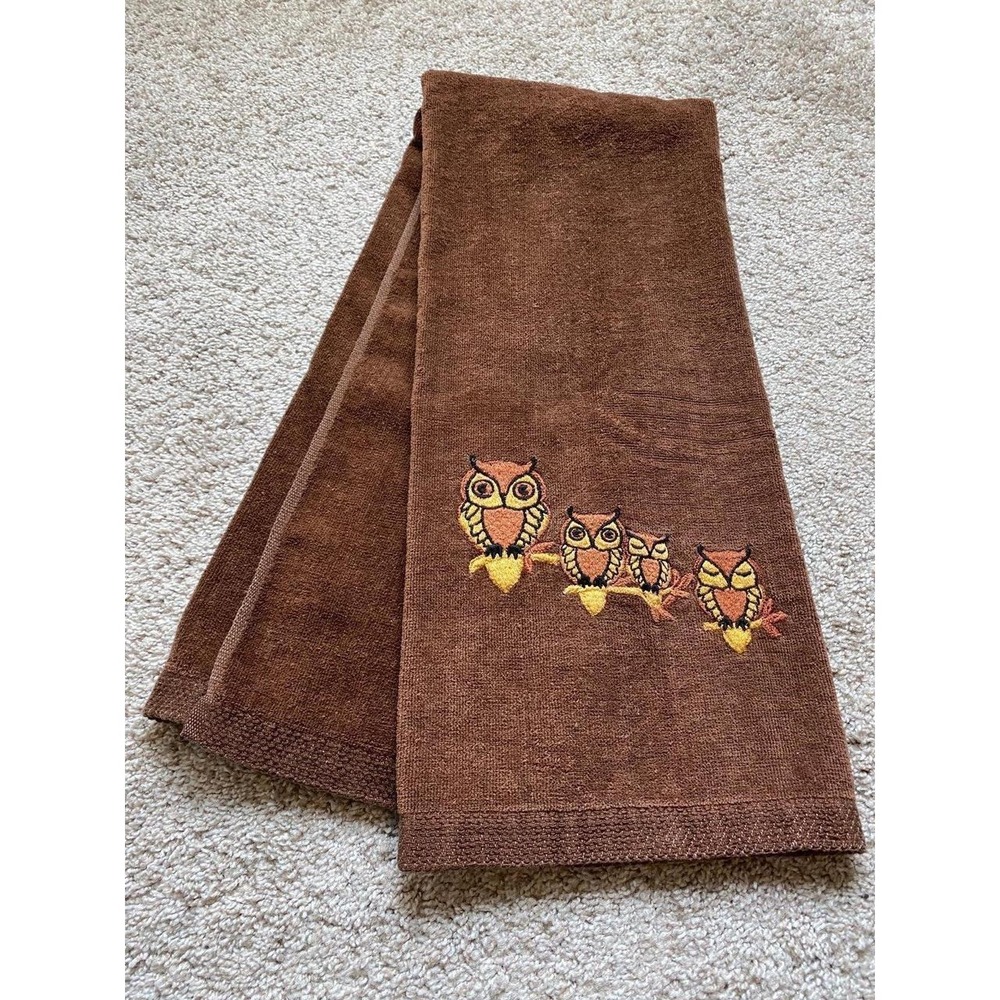 Martel Owl Towel Vintage Bath Cotton Blend USA
